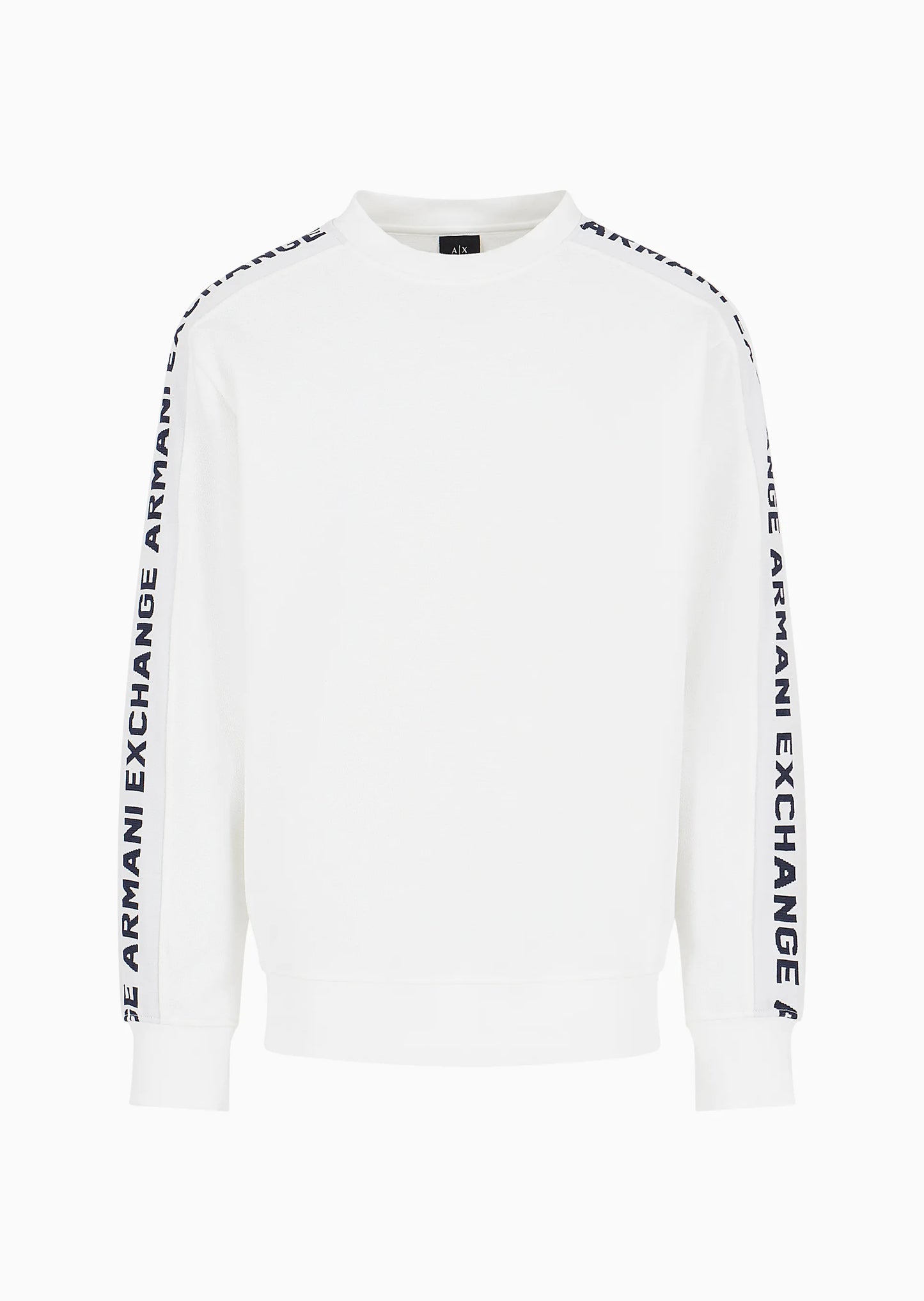 MOLETOM ARMANI COM GOLA REDONDA E FAIXA COM LOGO